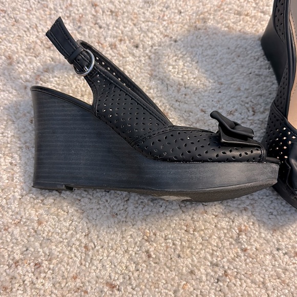 Apt.9 Miranda Black Open Toe Wedge Pumps - HOLD - Picture 2 of 12